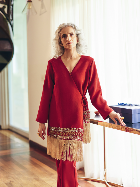 RUST ORANGE WACKY DRESS